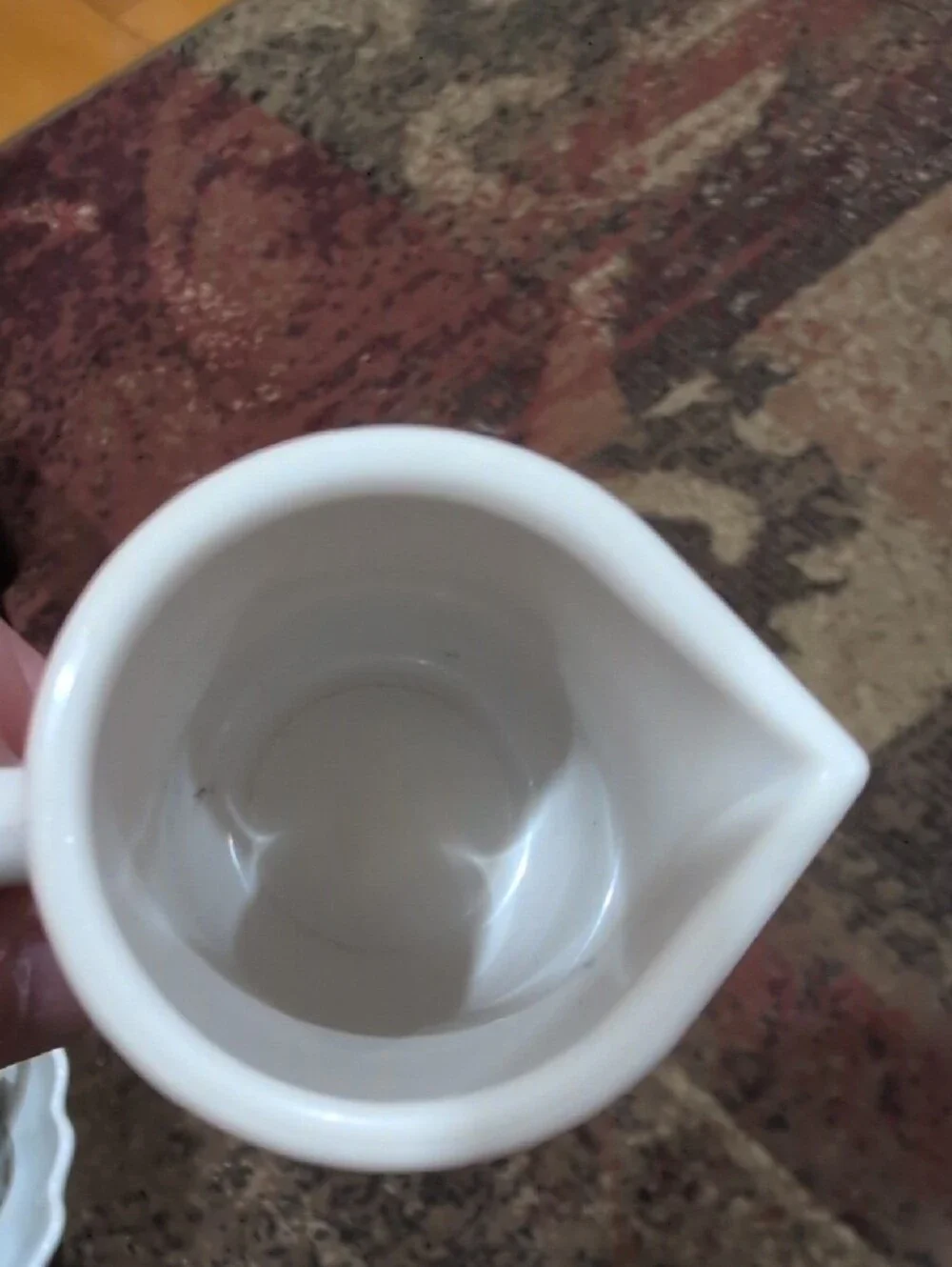 Clipper Off White Plastic Mini Creamer Pitcher